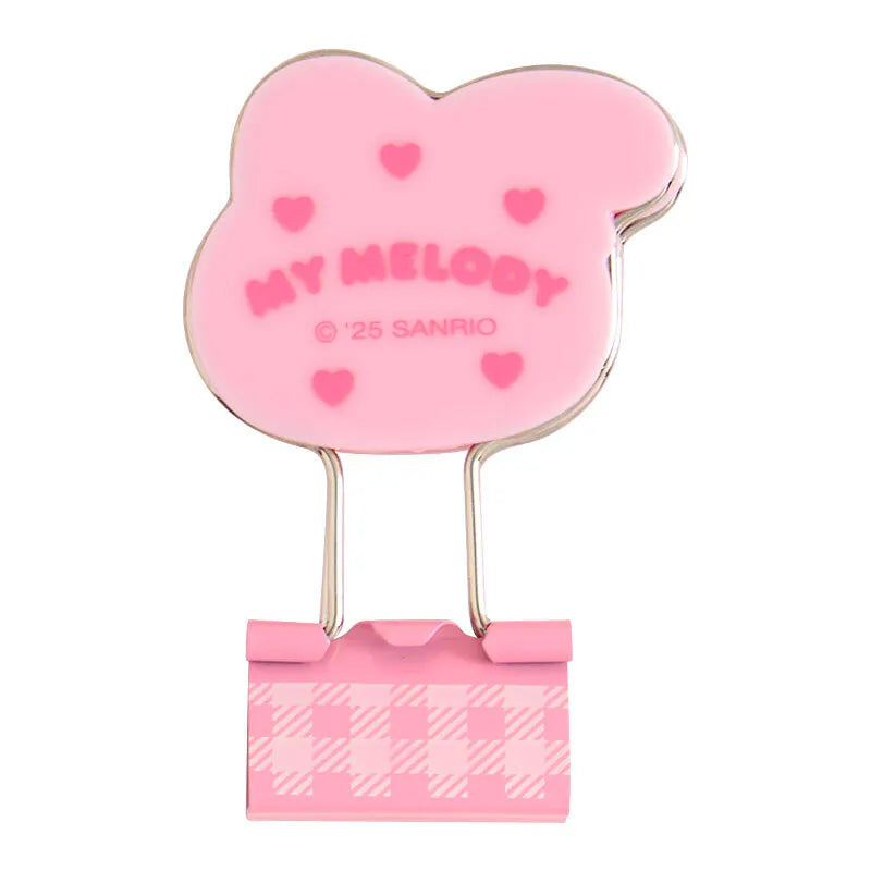 My Melody Checkered Binder Clips