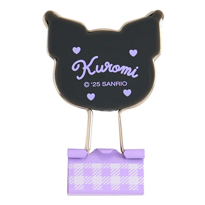 Kuromi Checkered Binder Clips