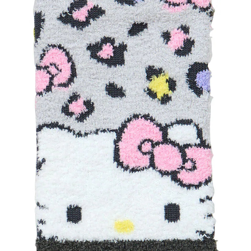 Hello Kitty Leopard Face Fluffy Socks