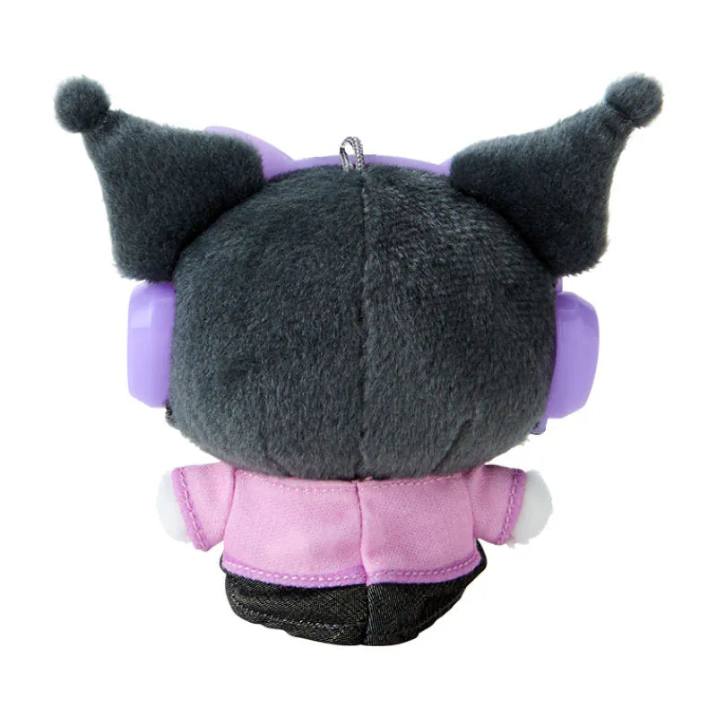 Kuromi Headphones Keychain with Mascot
