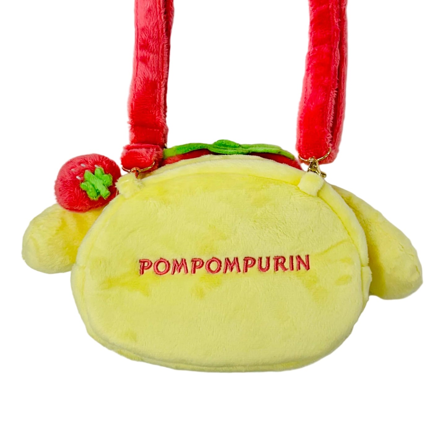 Pompompurin Strawberry News Pouch with Strap
