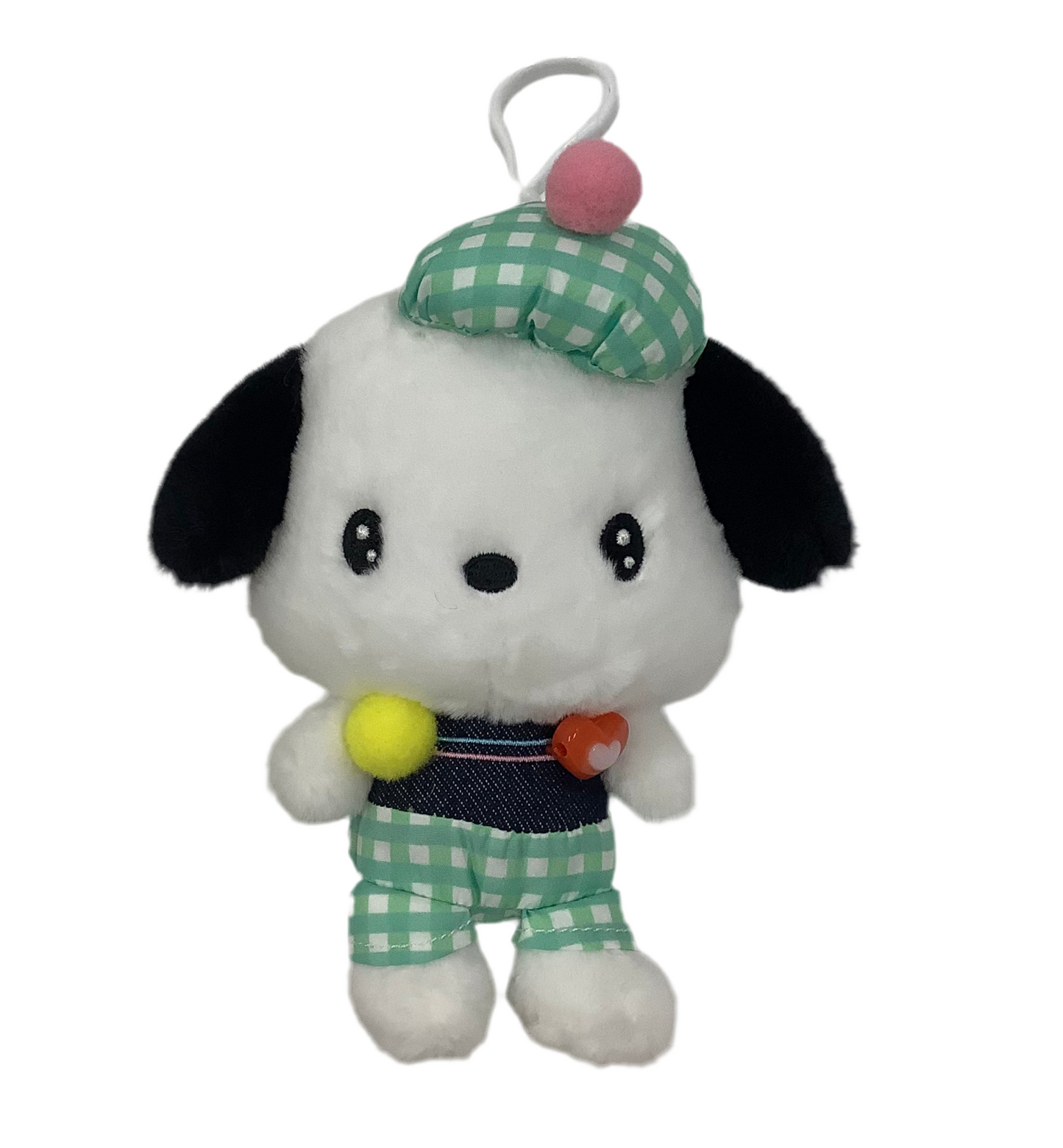 Pochacco Gingham Denim Mascot Clip On