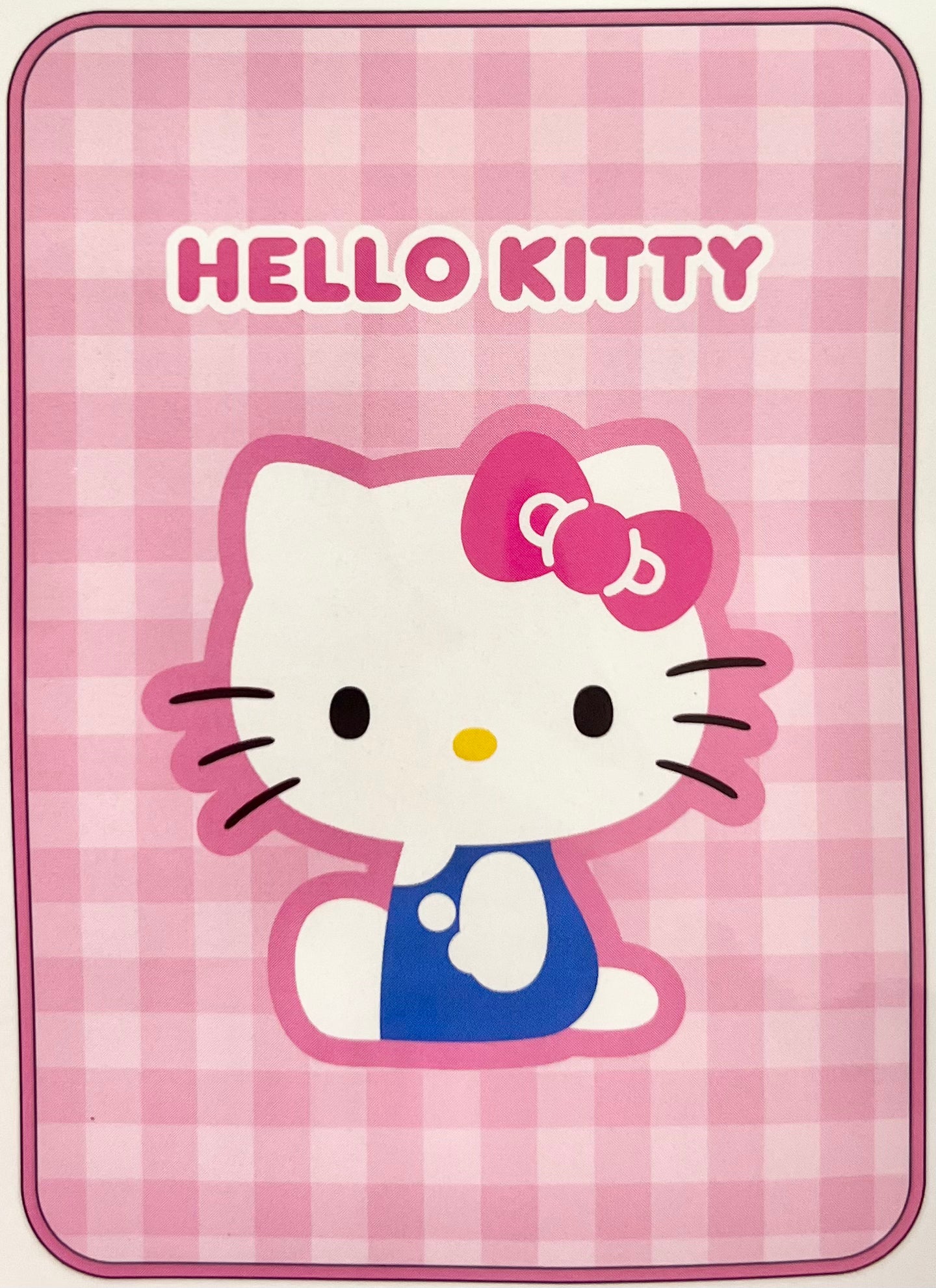 Hello Kitty Interior Gingham Blanket