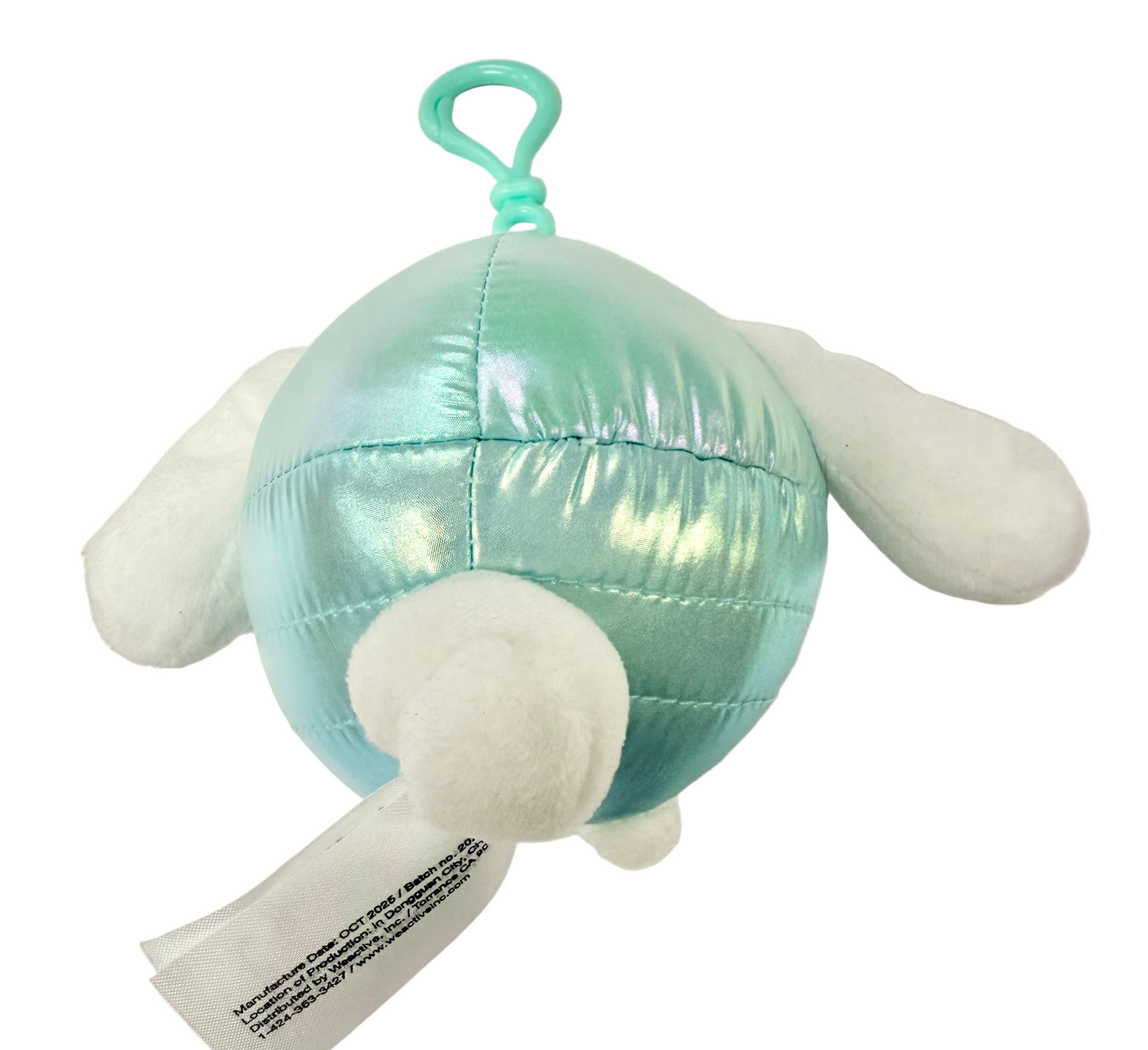 Cinnamoroll Shiny Hooded Puffer Jacket Mascot Clip On