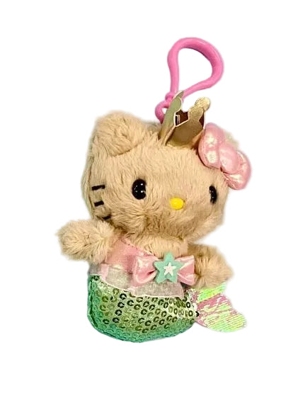 Hello Kitty Tan Spangle Mermaid Mascot Clip On