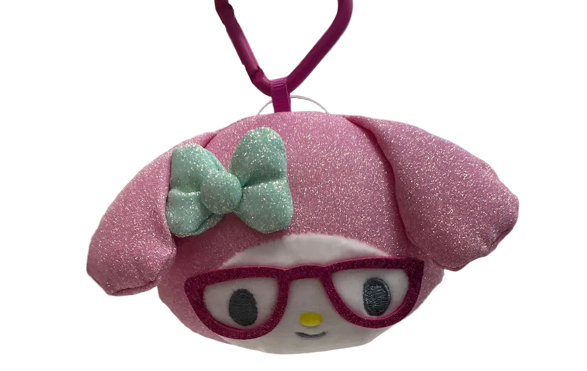 My Melody Spangle Glasses Face Mascot Carabiner