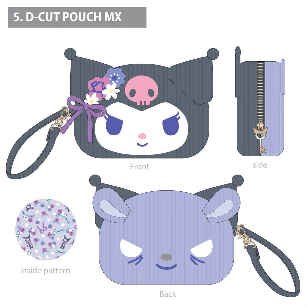 Sanrio Kuromi and Baku Floral Card Case for $14.99 💜 Available in