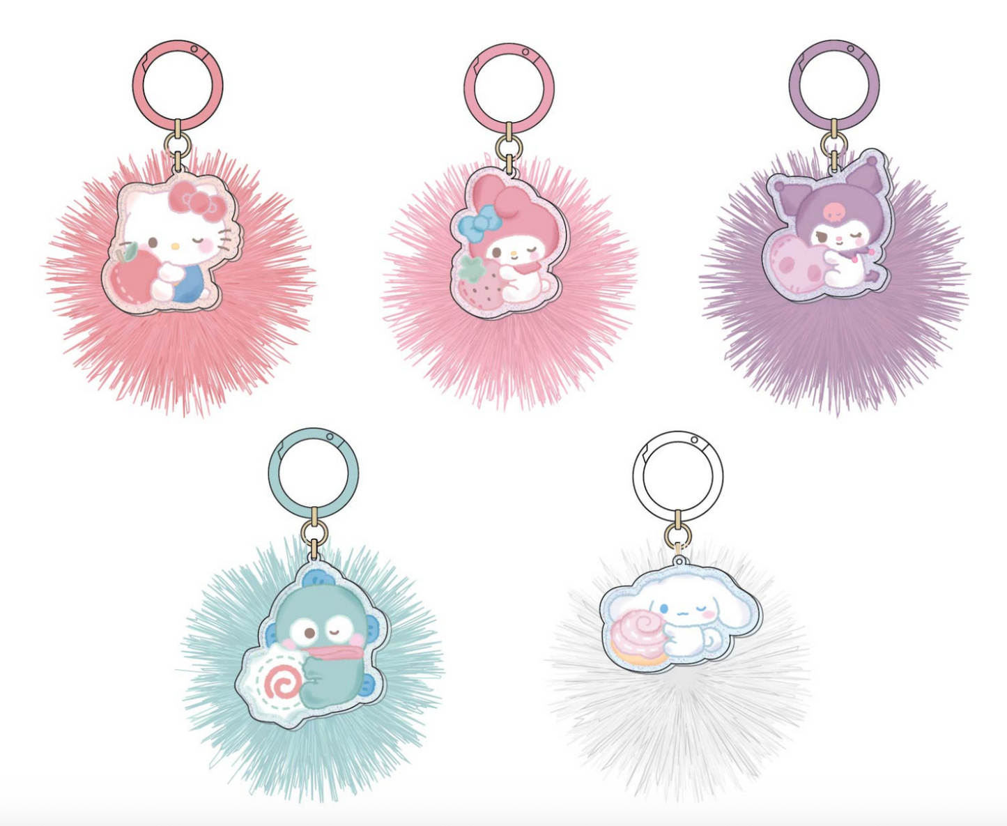 Sanrio Characters Mix Fluffy Charm Blind Box