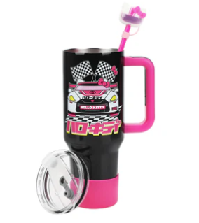 Hello Kitty Racecar Tumbler with Handle