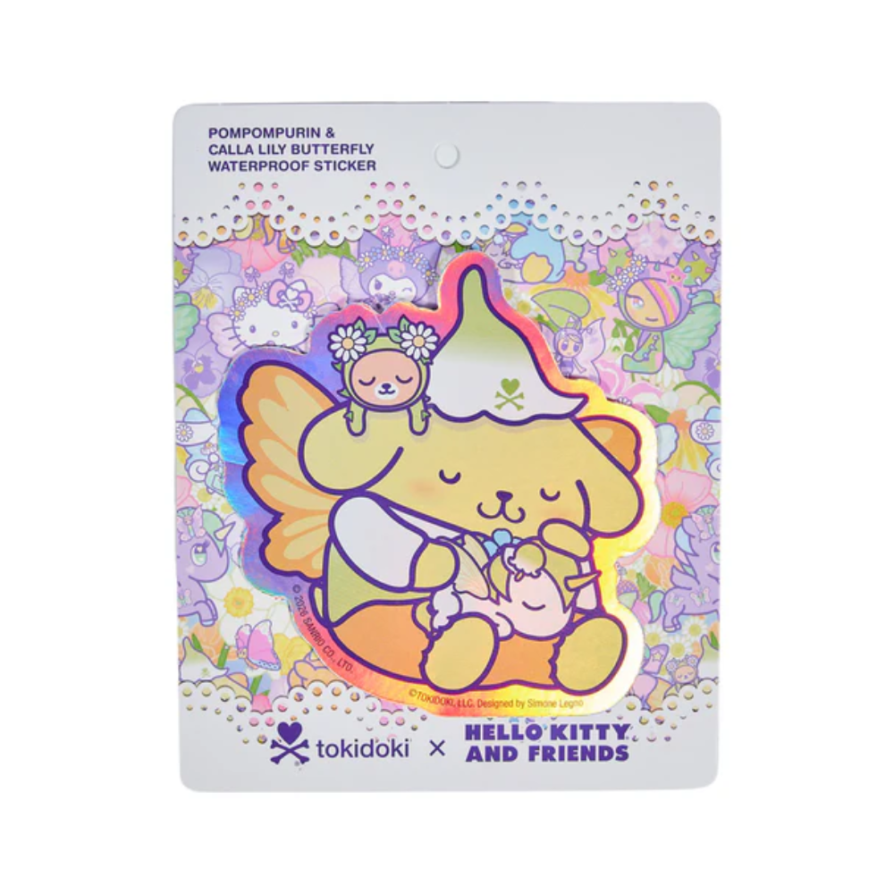 tokidoki x Hello Kitty and Friends Butterfly Garden Pompompurin and Calla Lily Butterfly Sticker
