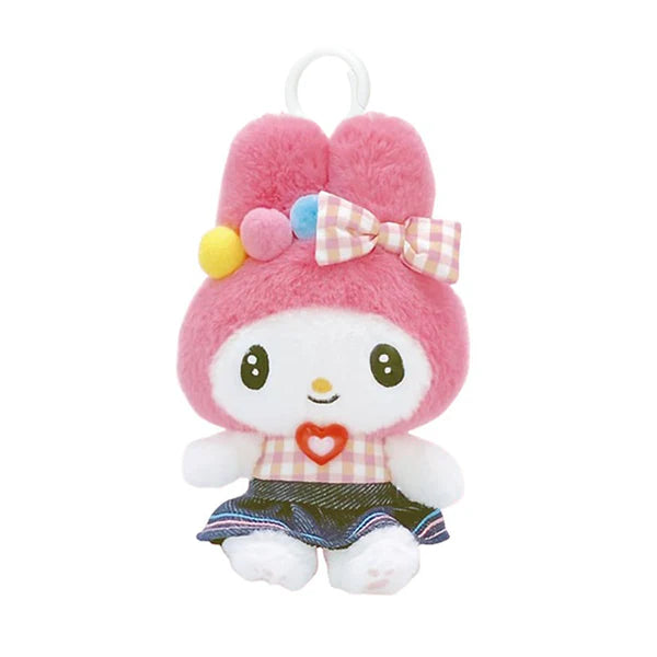 My Melody Gingham Denim Mascot Clip On