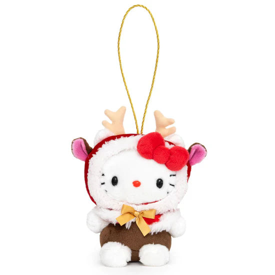 Hello Kitty Santa Claus Costume Reindeer Mascot Ornament