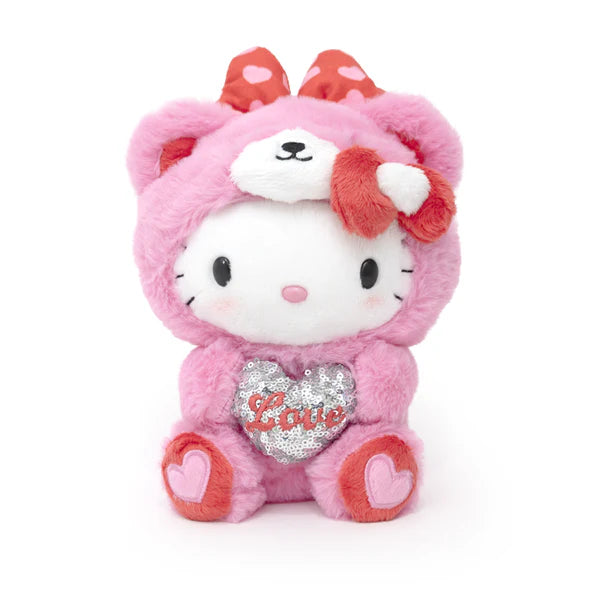 Hello Kitty Heart Bear Pink 8" Plush