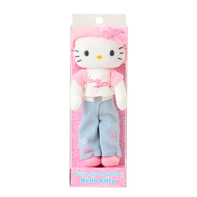 Hello Kitty Sanrio Closet Collection Keychain with Mascot (Casual Style 1)