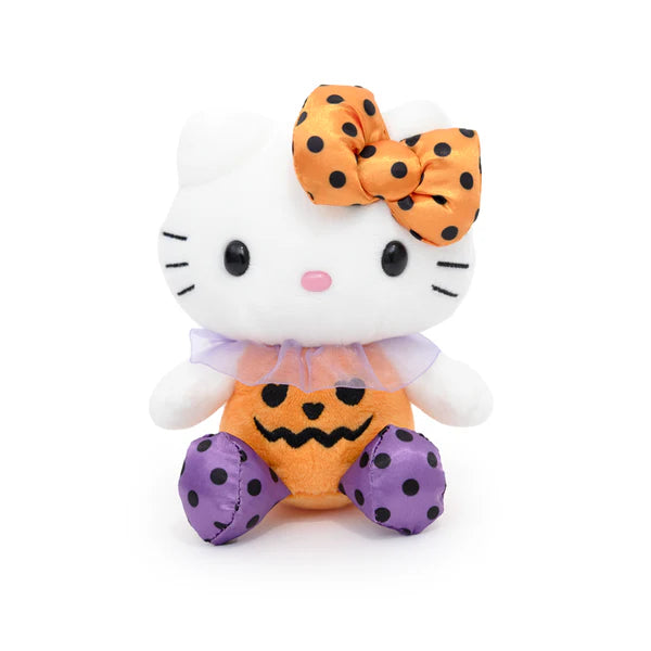 Hello Kitty Polka Dot Pumpkin Halloween Mascot Plush