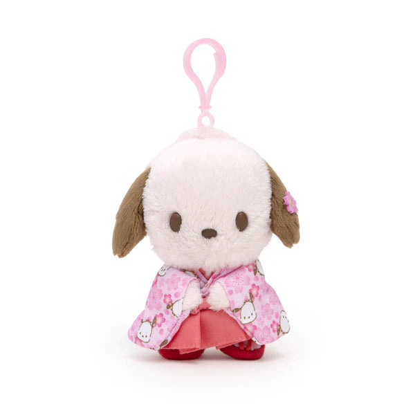 Pochacco Sakura Kimono Mascot Clip On