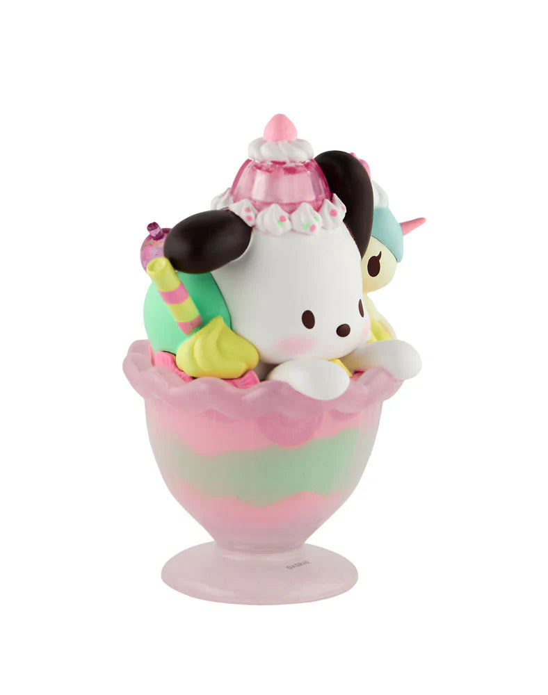 tokidoki x Hello Kitty & Friends Fast Food Pochacco Pink Unicorno Sundae Figurine