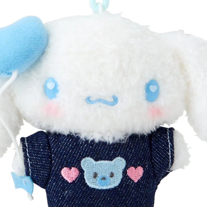 Cinnamoroll Denim Keychain with Mascot