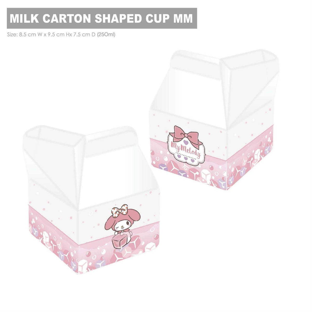 Sanrio Characters Milk Carton Shaped Glass My Melody