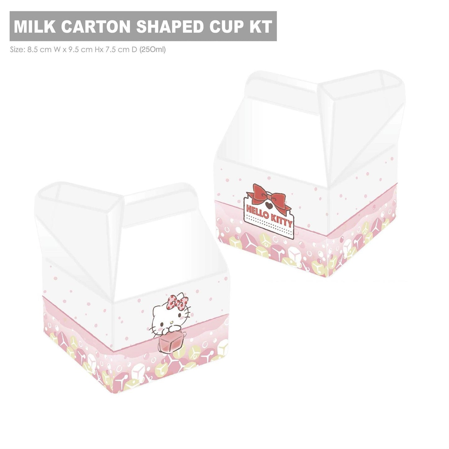 Sanrio Characters Milk Carton Shaped Glass