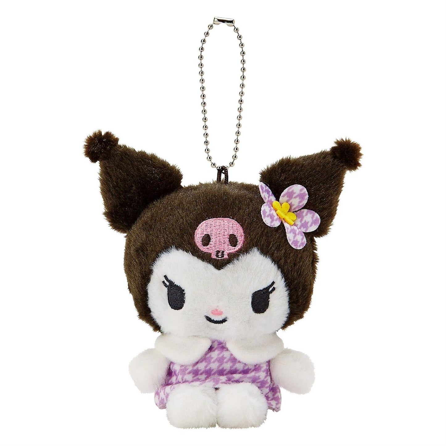 Sanrio Characters Floral Houndstooth Keychain w Mascot