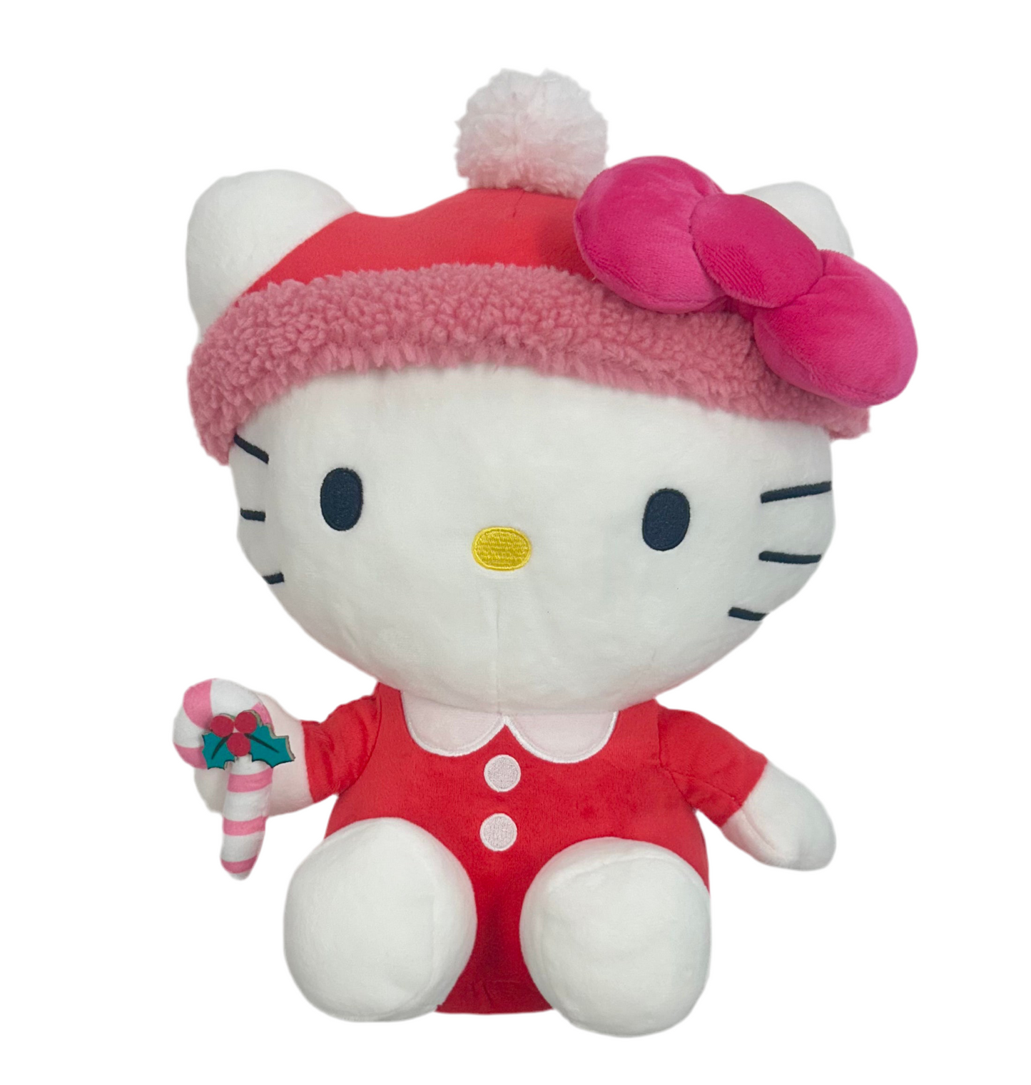 Hello Kitty 12.5" Assorted Christmas Attire, Beanie and Santa Hat