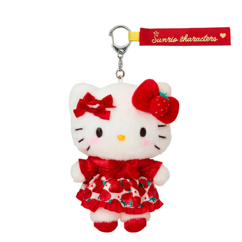 Hello Kitty Strawberry Mascot Plush Keychain