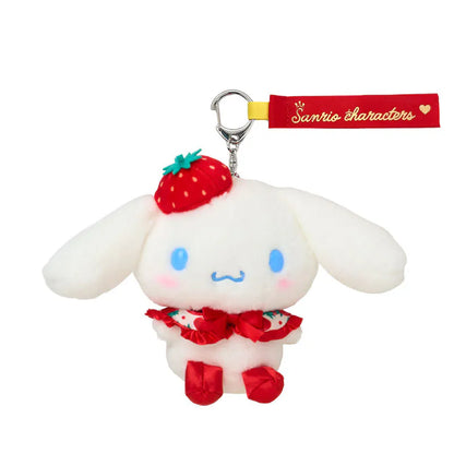 Cinnamoroll Strawberry Mascot Plush Keychain