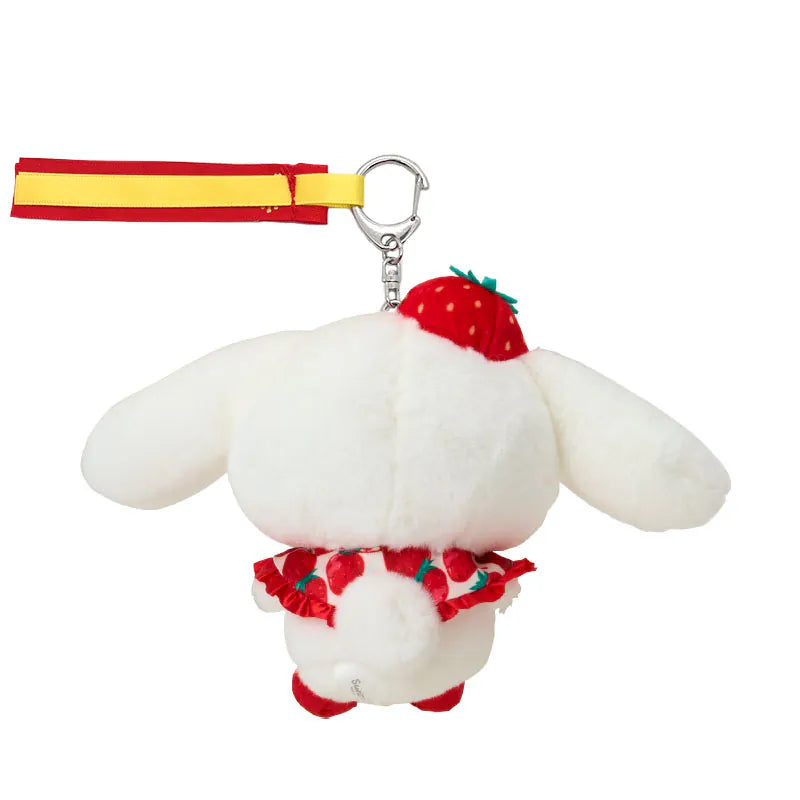 Cinnamoroll Strawberry Mascot Plush Keychain