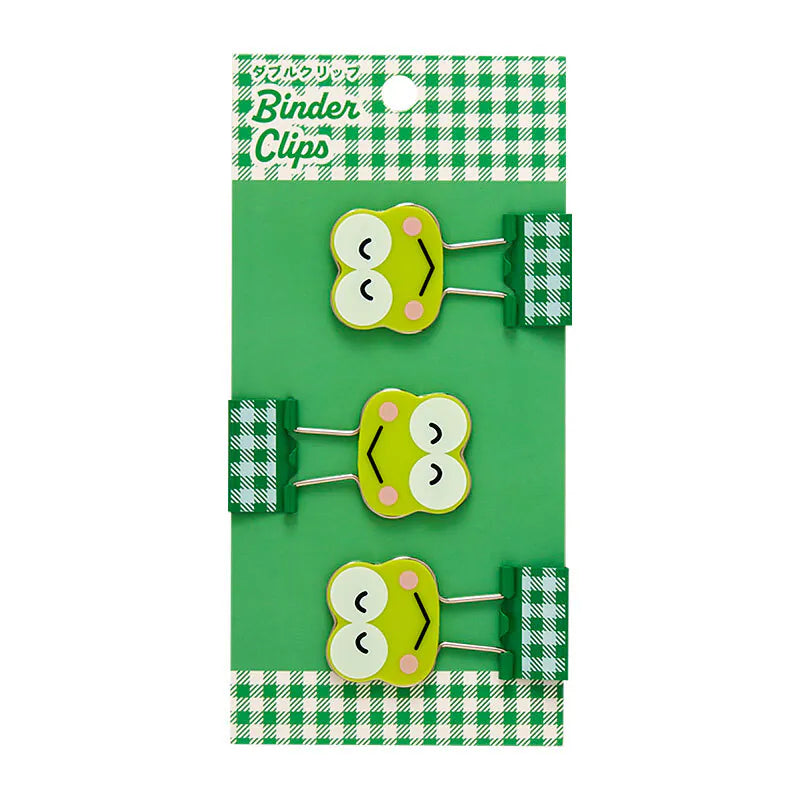 Keroppi Checkered Binder Clips