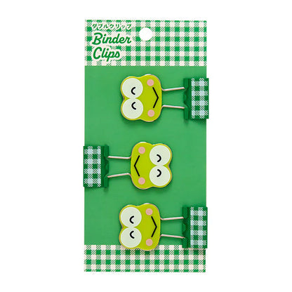 Keroppi Checkered Binder Clips