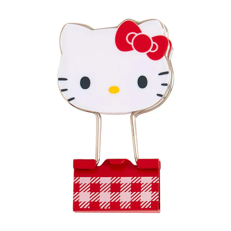 Hello Kitty Checkered Binder Clips