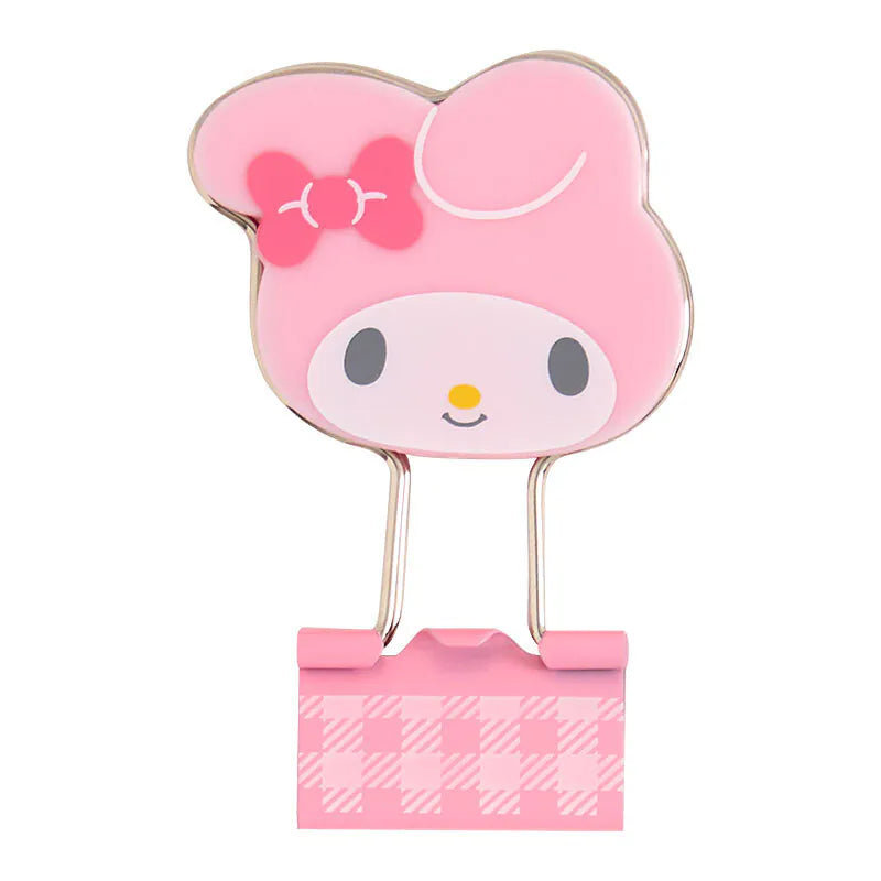 My Melody Checkered Binder Clips