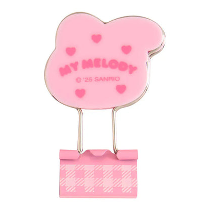 My Melody Checkered Binder Clips