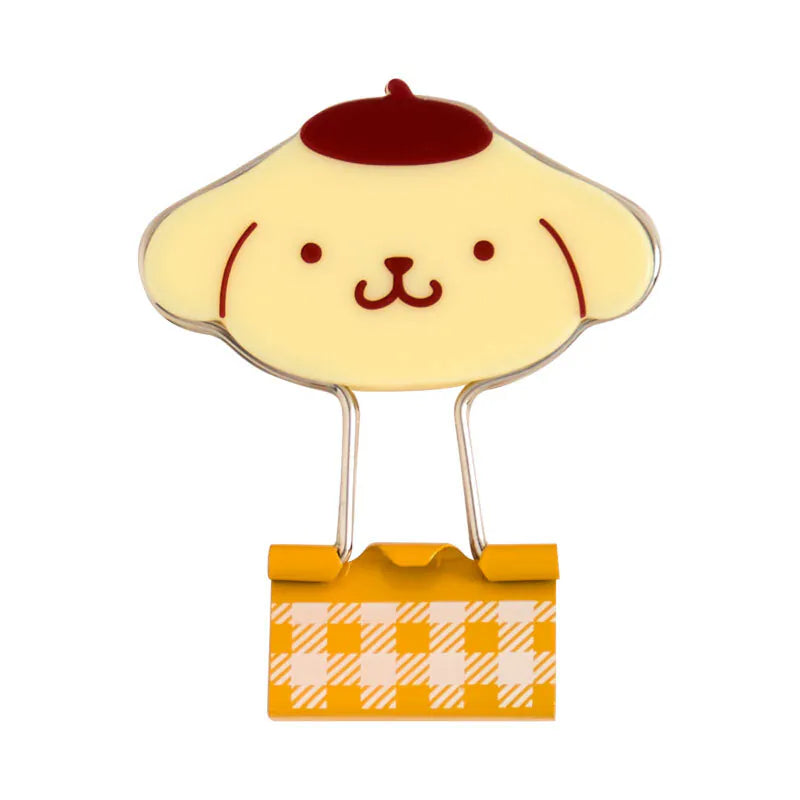 Pompompurin Checkered Binder Clips