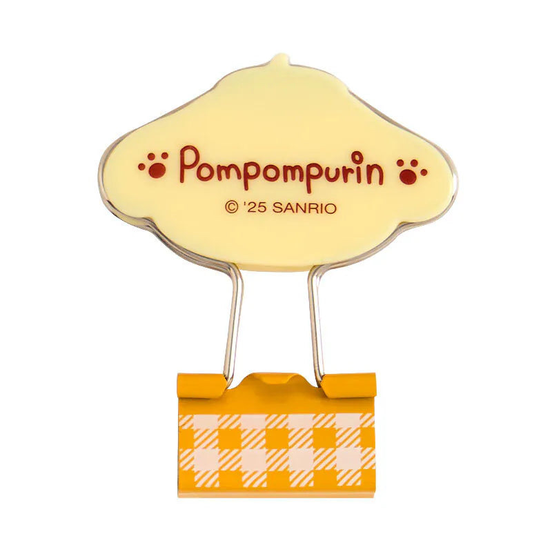 Pompompurin Checkered Binder Clips