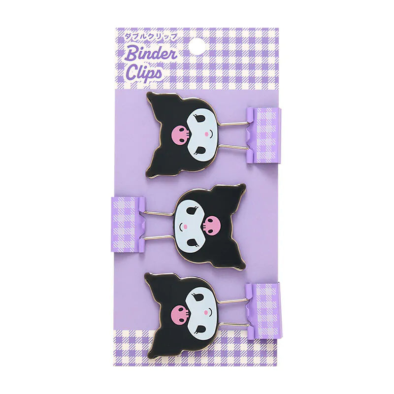 Kuromi Checkered Binder Clips
