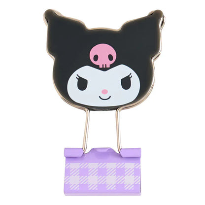 Kuromi Checkered Binder Clips