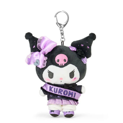 Kuromi Sparkling School Life Mascot Plush Keychain