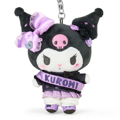 Kuromi Sparkling School Life Mascot Plush Keychain