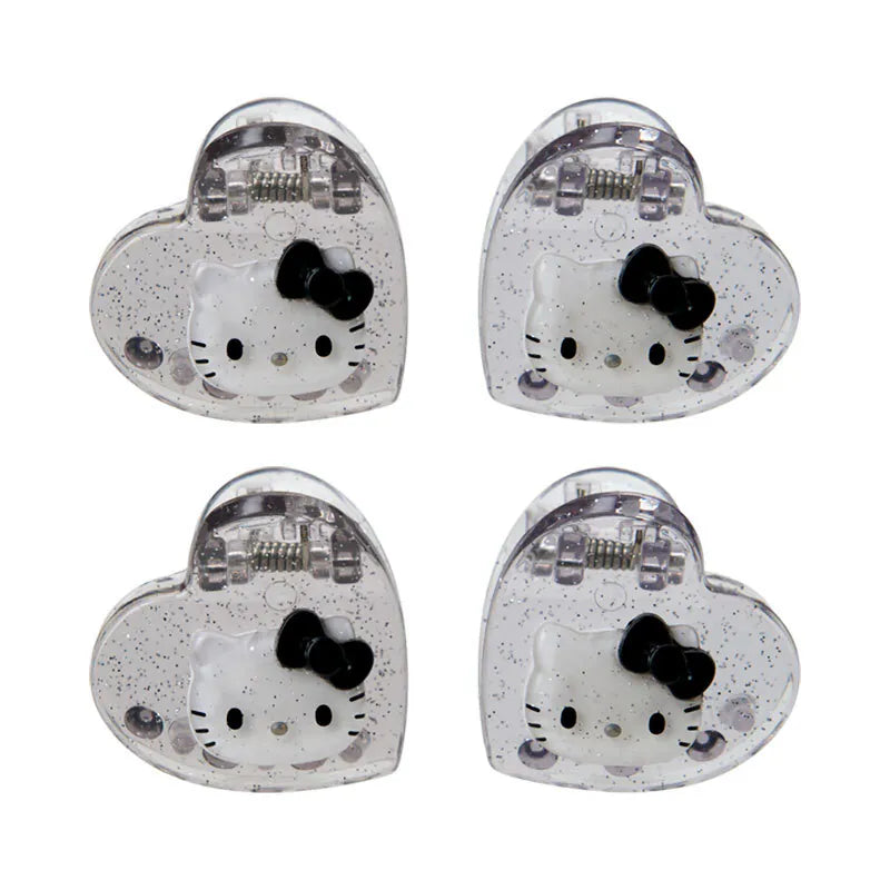 Hello Kitty Silver Metallic Mini Hair Clip Set