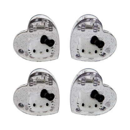 Hello Kitty Silver Metallic Mini Hair Clip Set