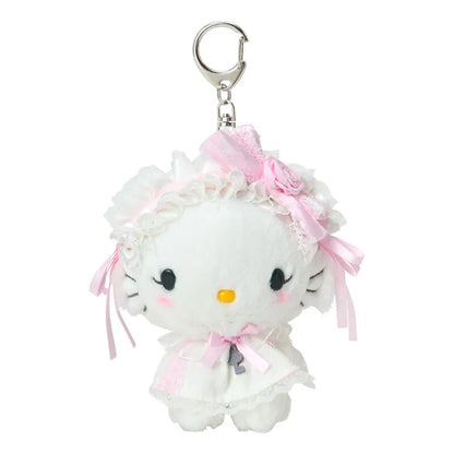 Charmmy Kitty Pink Frills & Rose Mascot Plush Keychain