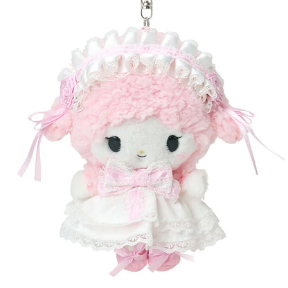 My Sweet Piano Pink Frills & Rose Mascot Plush Keychain