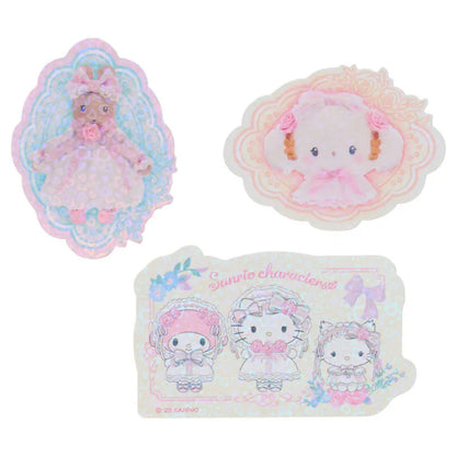 Sanrio Characters Pink Frills & Rose Stickers