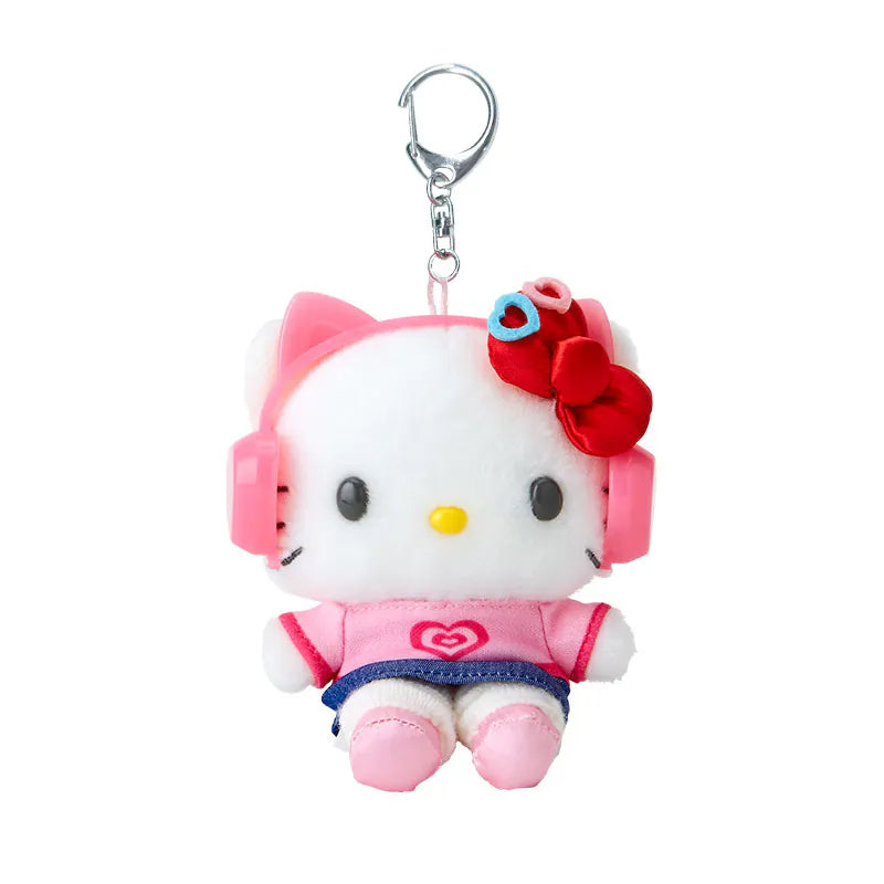 Hello Kitty Headphones Keychain with Mascot