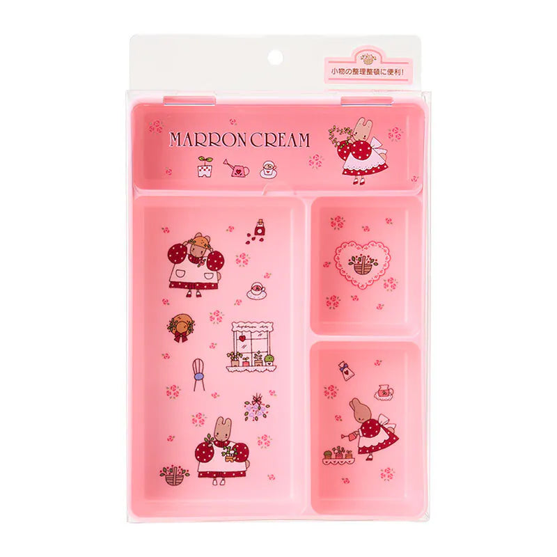 Marroncream Plastic Tray with Cover