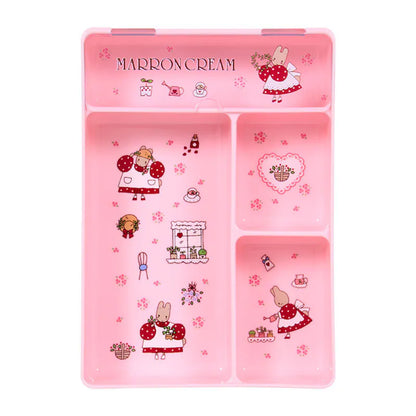 Marroncream Plastic Tray with Cover