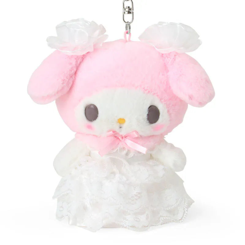 My Melody Lady White Keychain with Mascot