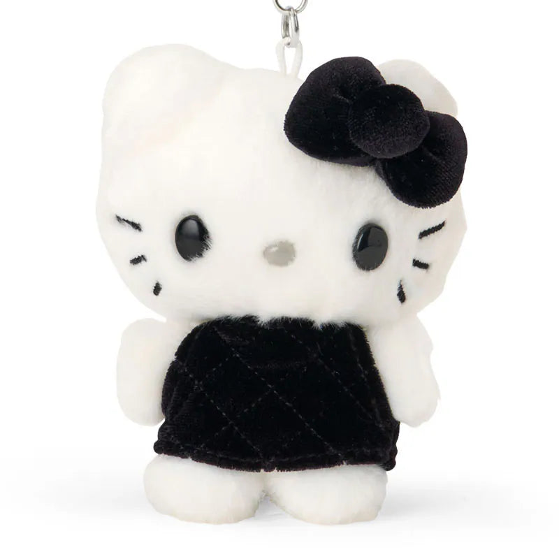 Hello Kitty Black Quilt Keychain with Mascot
